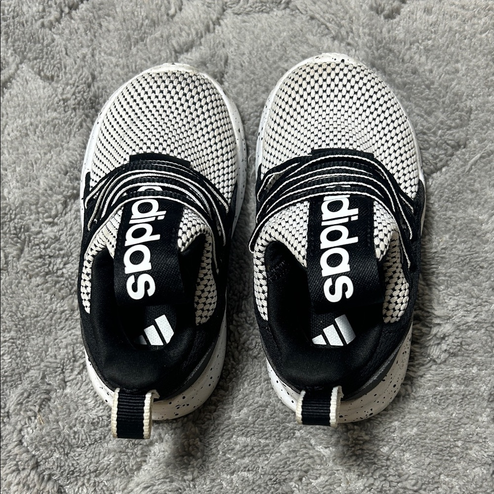 Adidas Kids Black and White Sneakers